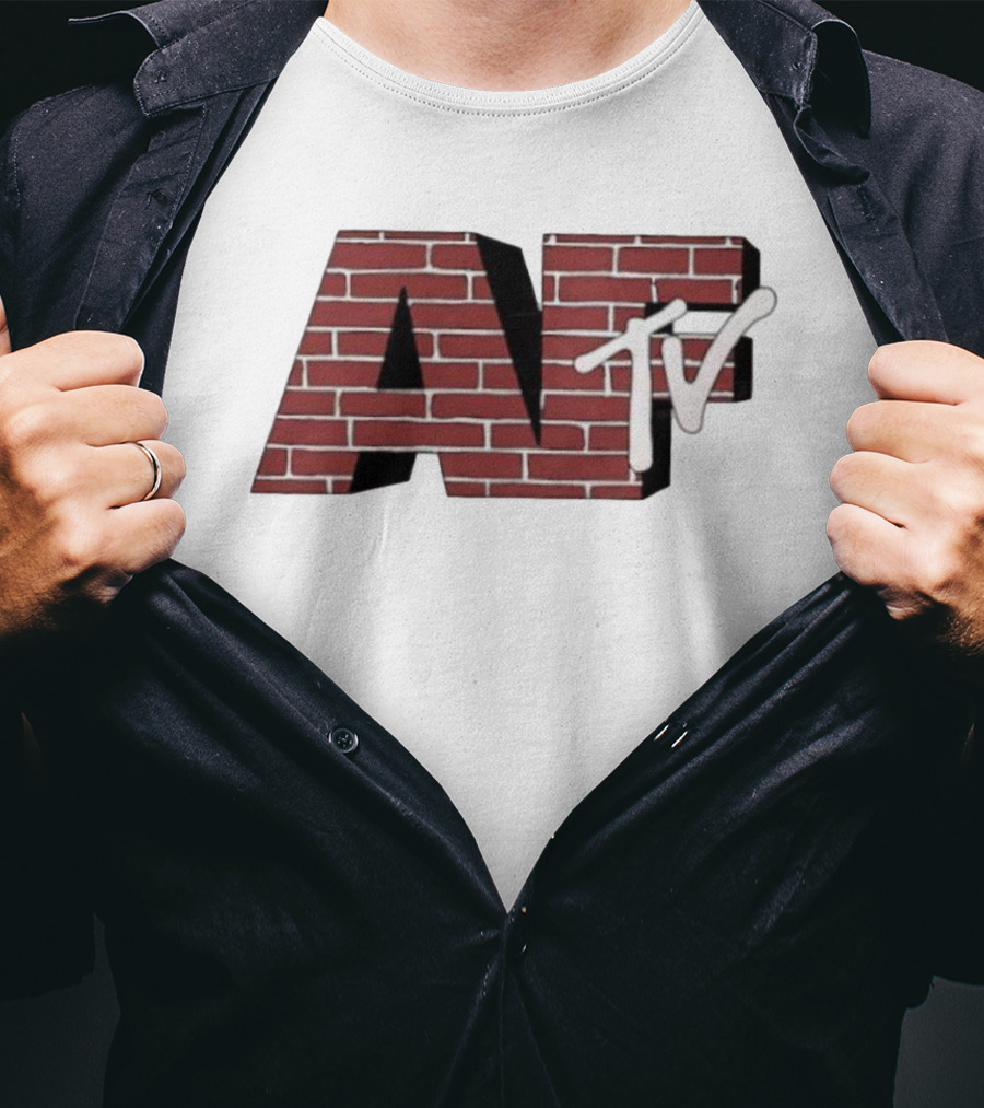 AFTV Brick Pattern Television Logo T-Shirt