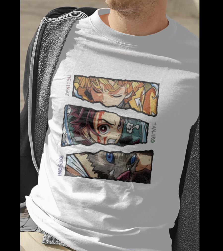 Demon Slayer Anime 2025 Tanjiro Zenitsu Inosuke Characters T-Shirt