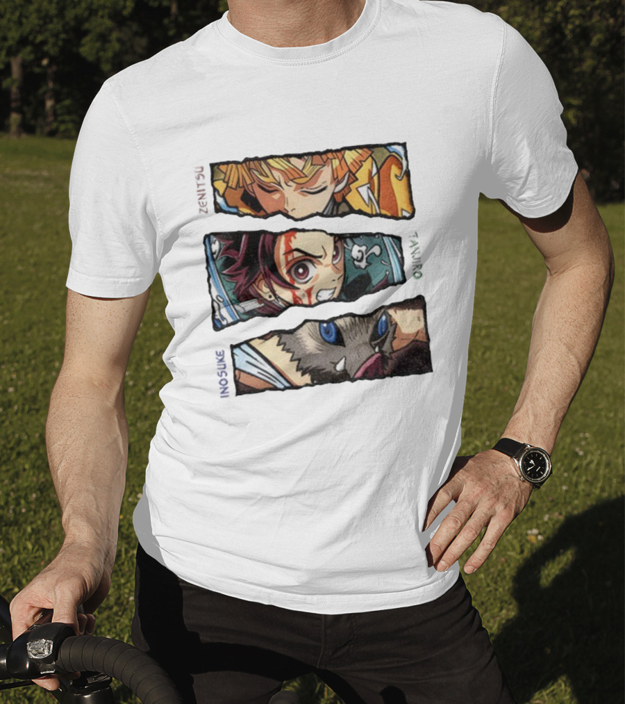 Demon Slayer Anime 2025 Tanjiro Zenitsu Inosuke Characters T-Shirt