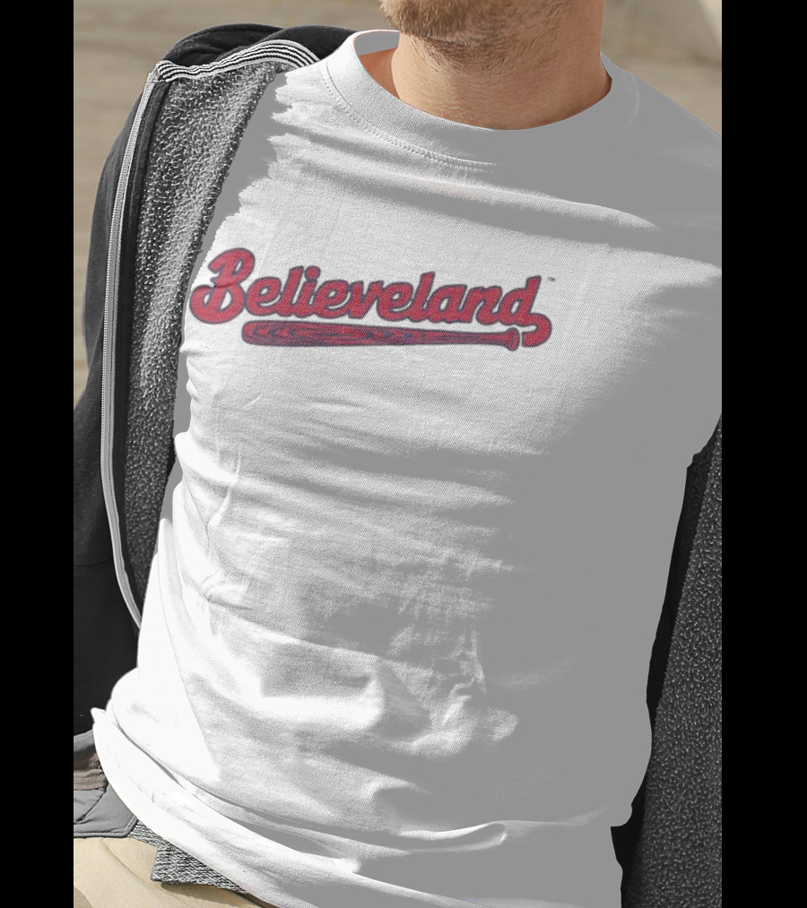Believeland Baseball Bat Script Retro Theme T-Shirt