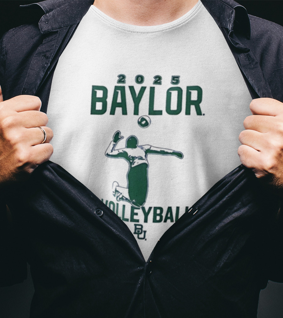 Baylor Bears Volleyball 2025 Athlete Jumping Action T-Shirt
