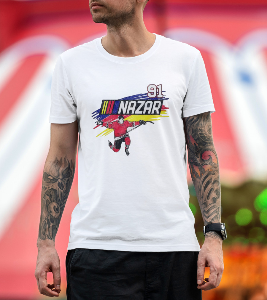 Chicago Blackhawks Nazar 91 Hockey Team Player Sportswear T-Shirt