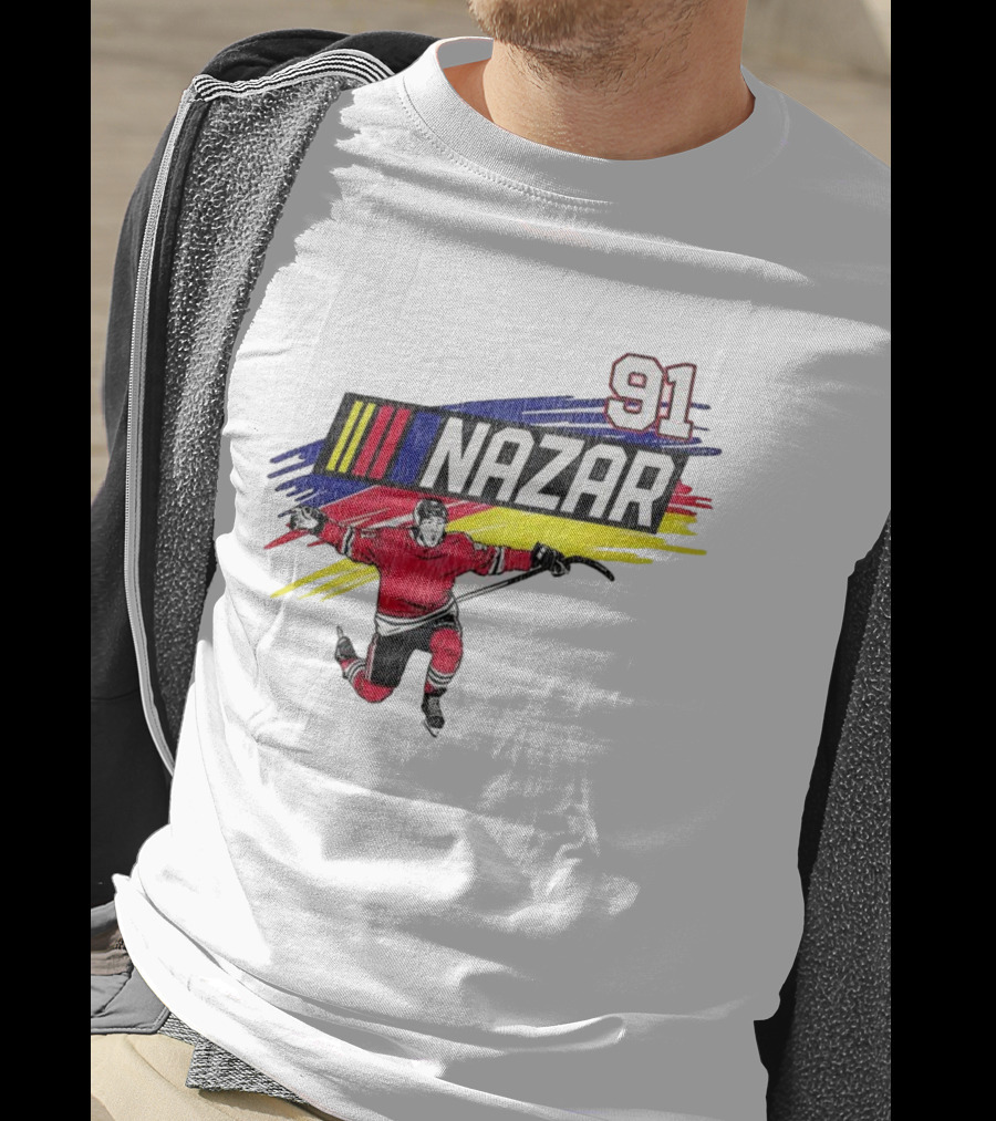 Chicago Blackhawks Nazar 91 Hockey Team Player Sportswear T-Shirt
