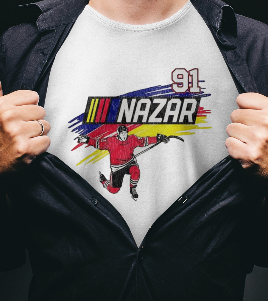 Chicago Blackhawks Nazar 91 Hockey Team Player Sportswear T-Shirt