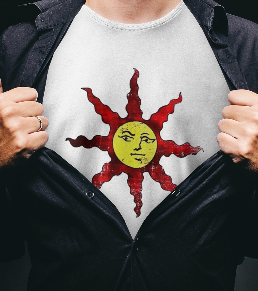 Dark Souls Warrior Of Sunlight Sun Symbol Icon Solaire Praise The Sun T-Shirt