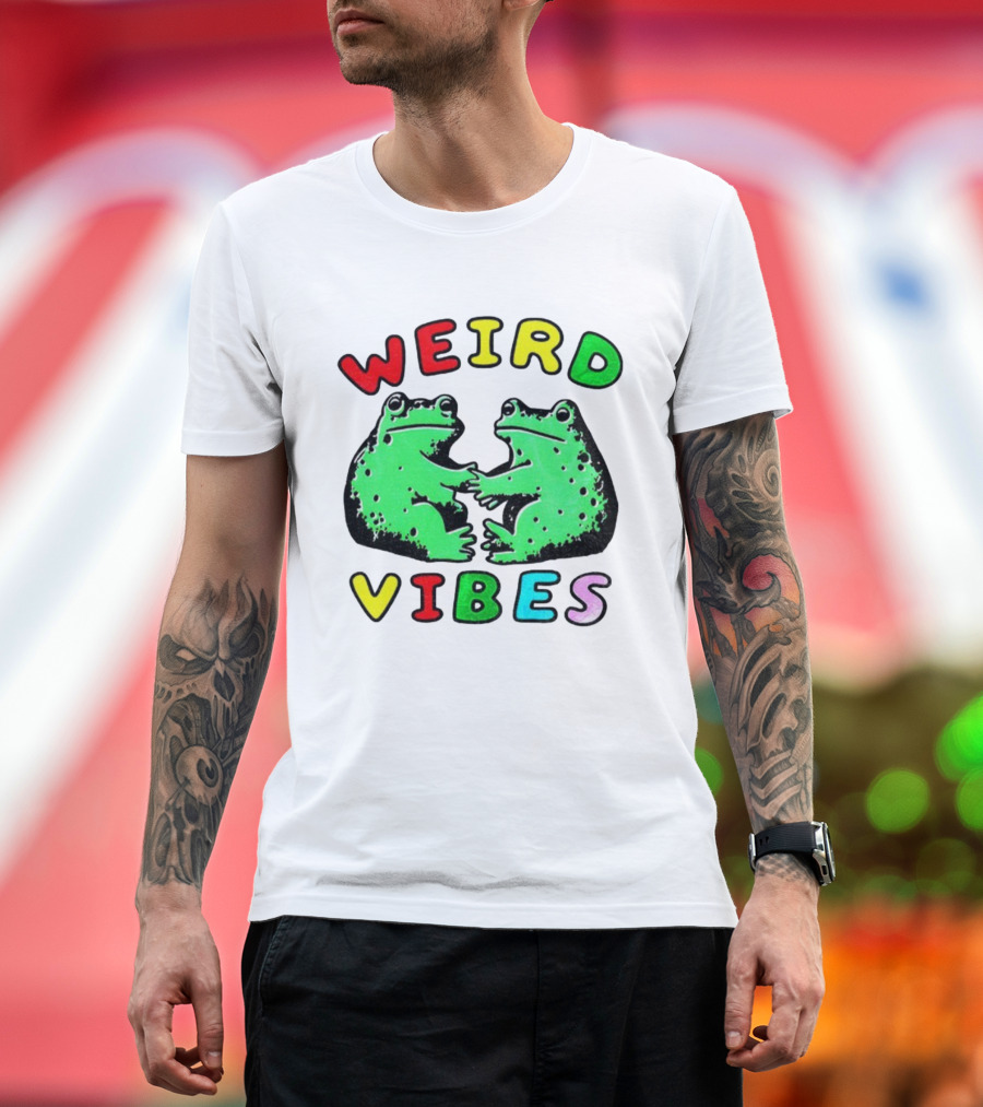 Weird Vibes Funny Frog Cottagecore Toad T-Shirt