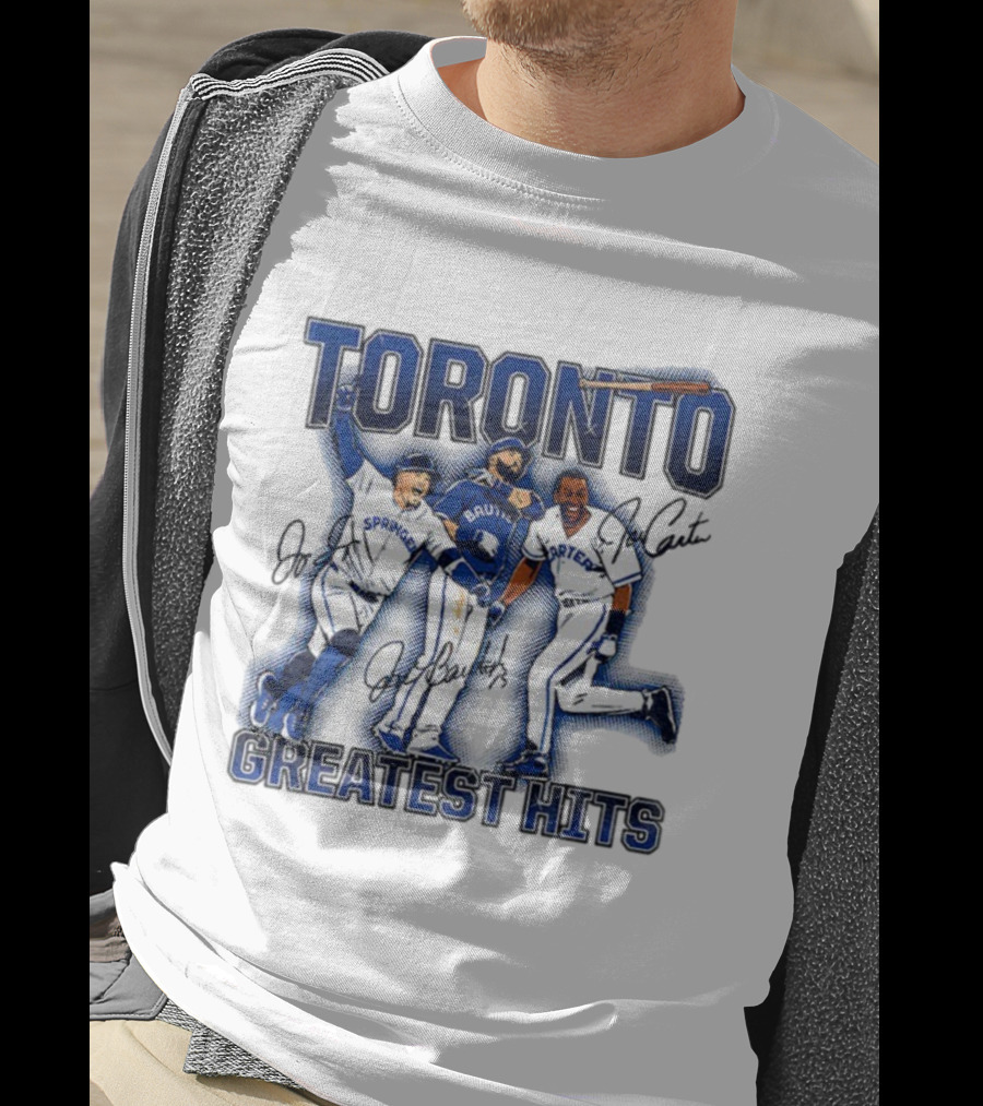 Toronto Blue Jays Joe Carter Jose Bautista George Springer Greatest Hits MLB Signatures T-Shirt