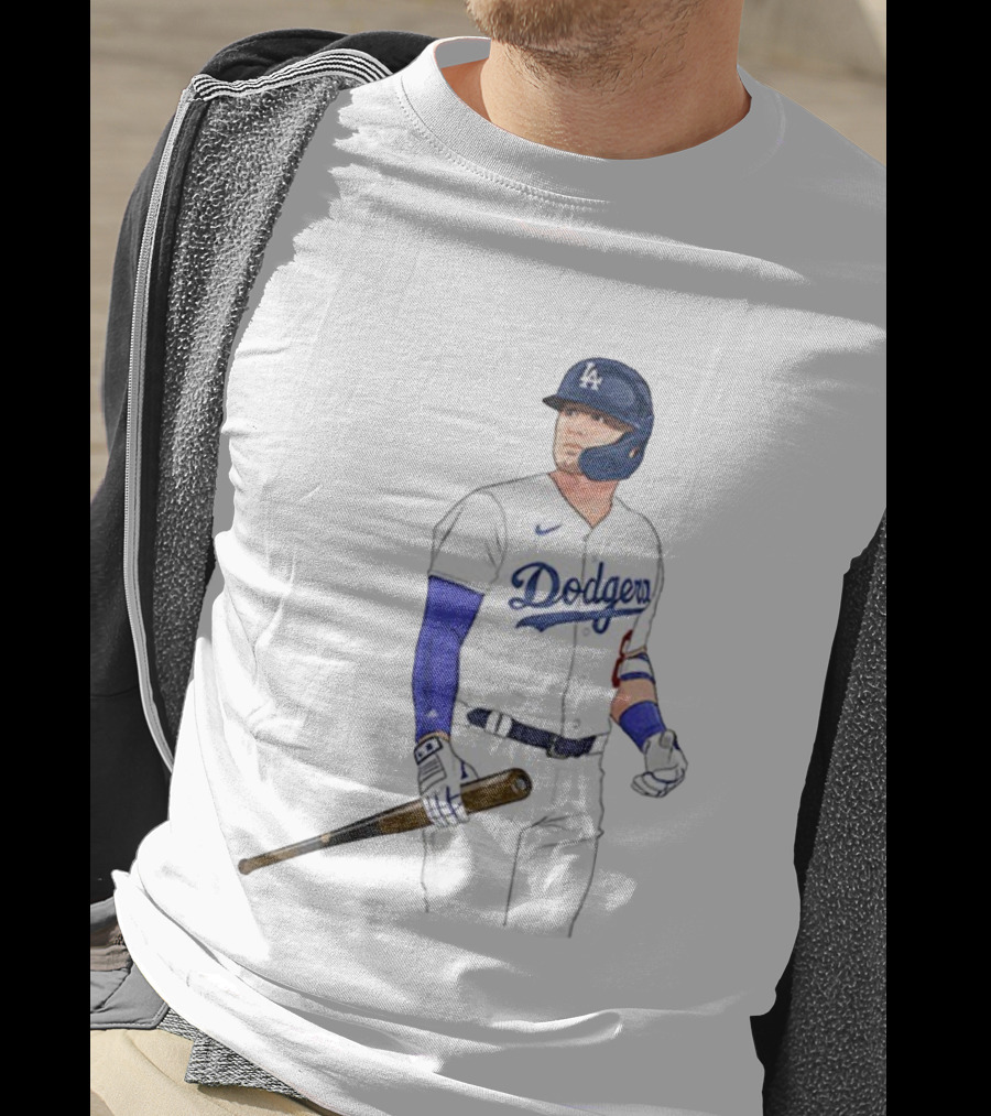 Kiké Hernández Los Angeles Dodgers #18 Baseball Player Illustration T-Shirt