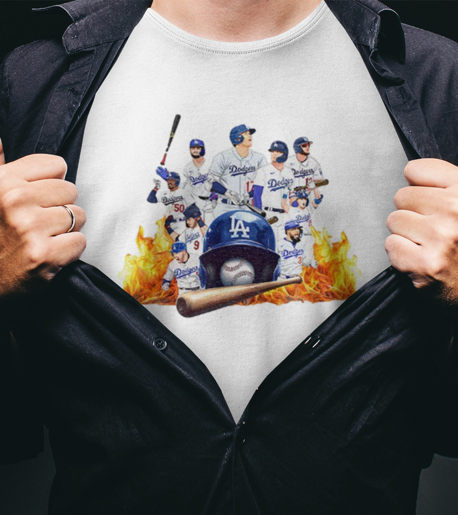 Los Angeles Dodgers 2025 MLB Champions Team Players Baseball T-Shirt