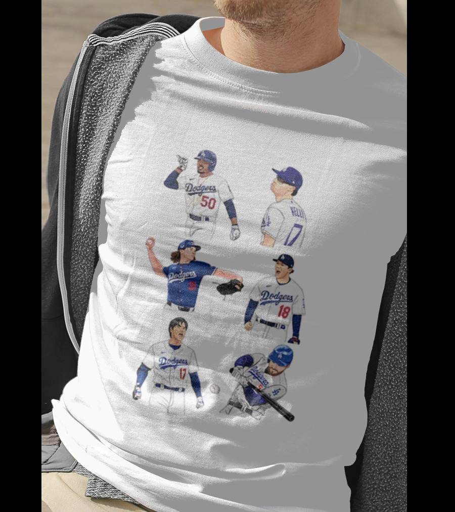 Los Angeles Dodgers Mookie Betts Freddie Freeman Clayton Kershaw MLB Baseball Squad T-Shirt