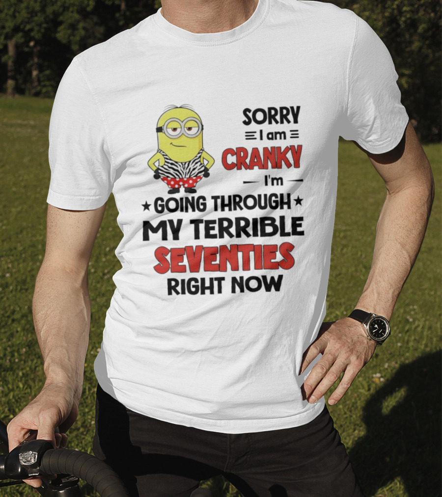 Sorry I Am Cranky Going Through My Terrible Seventies Minion T-Shirt