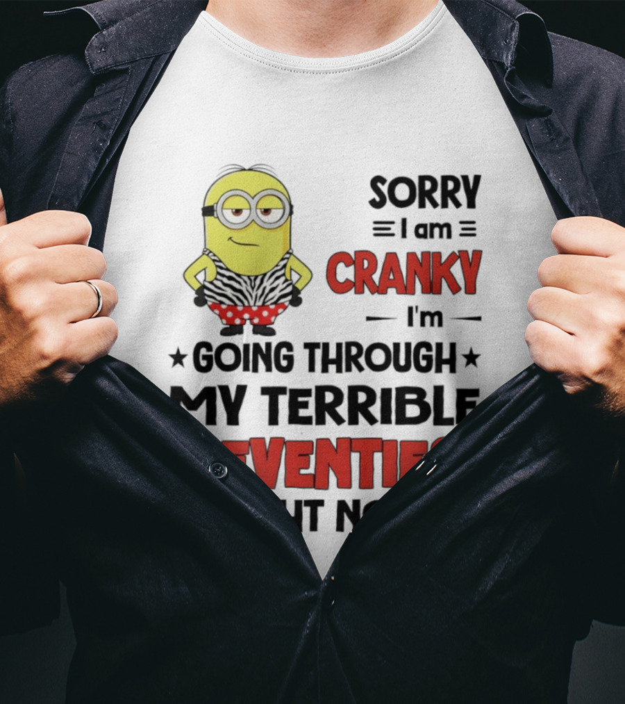 Sorry I Am Cranky Going Through My Terrible Seventies Minion T-Shirt