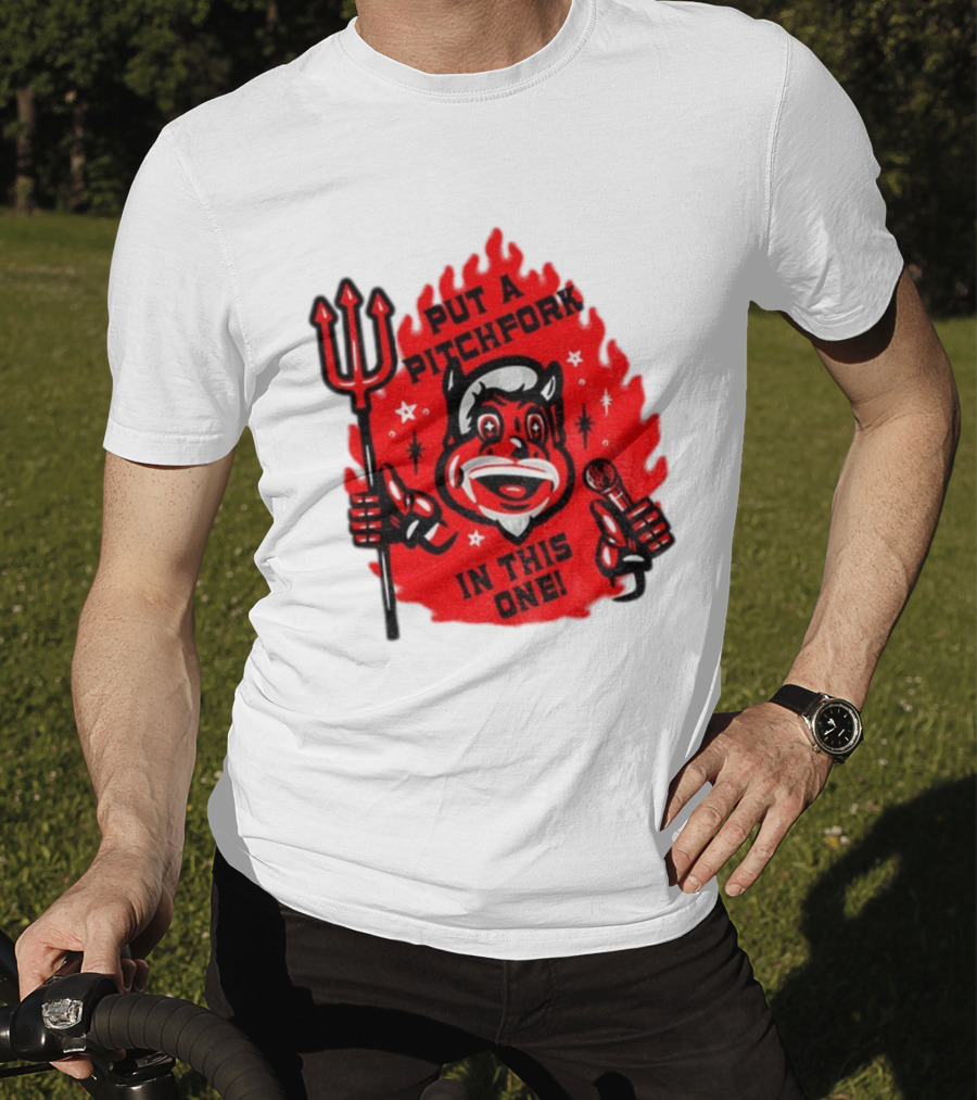 New Jersey Put A Pitchfork In This One NHL Devil Flame Retro T-Shirt