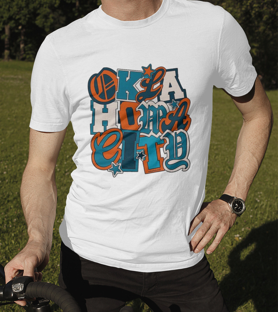 Oklahoma City Thunder Retro Typography Oklahoma City Styles T-Shirt
