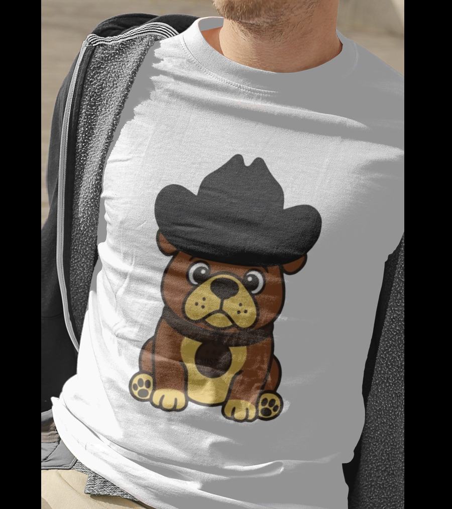 Rodeo Roscoe Dog Cowboy Hat Brown Pup T-Shirt