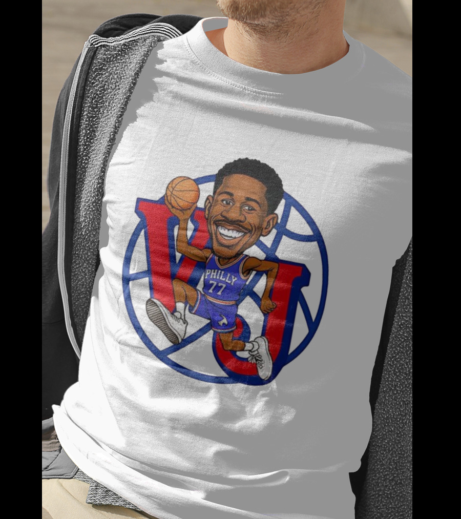 V J Philly 77 Basketball Player With Ball T-Shirt