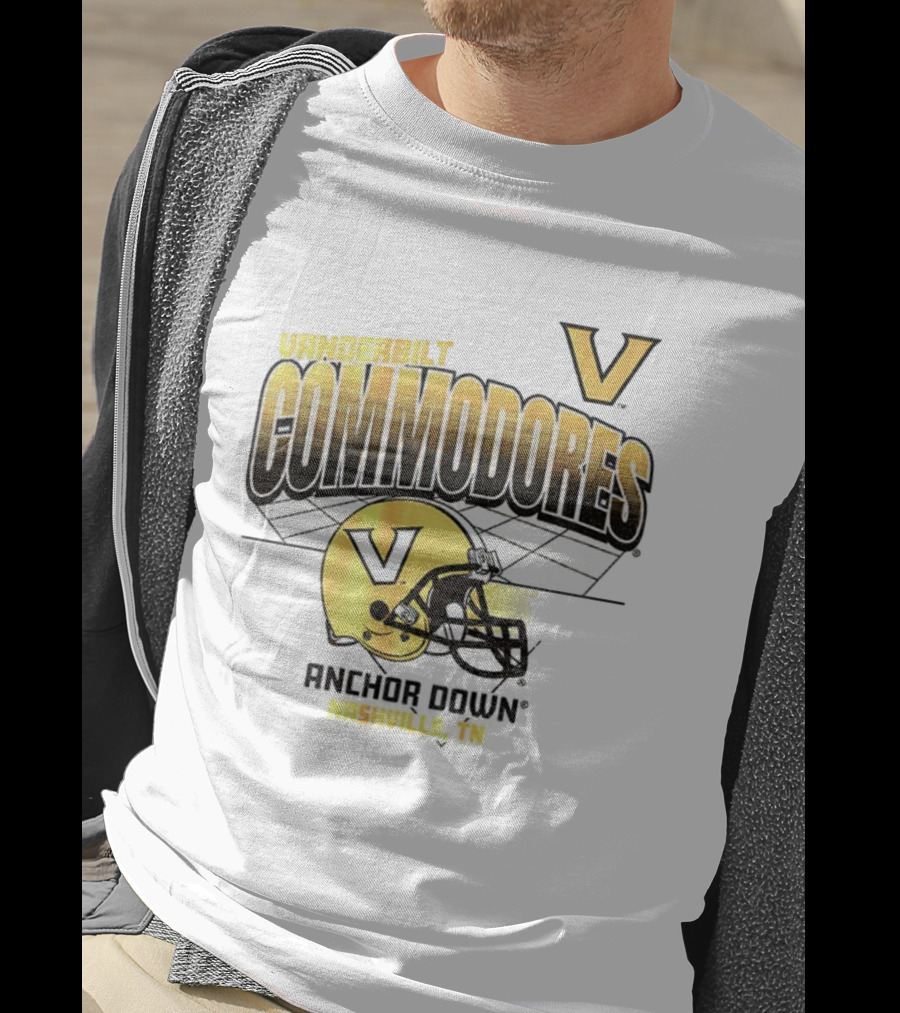 Vanderbilt Commodores Football Helmet Anchor Down Nashville TN T-Shirt