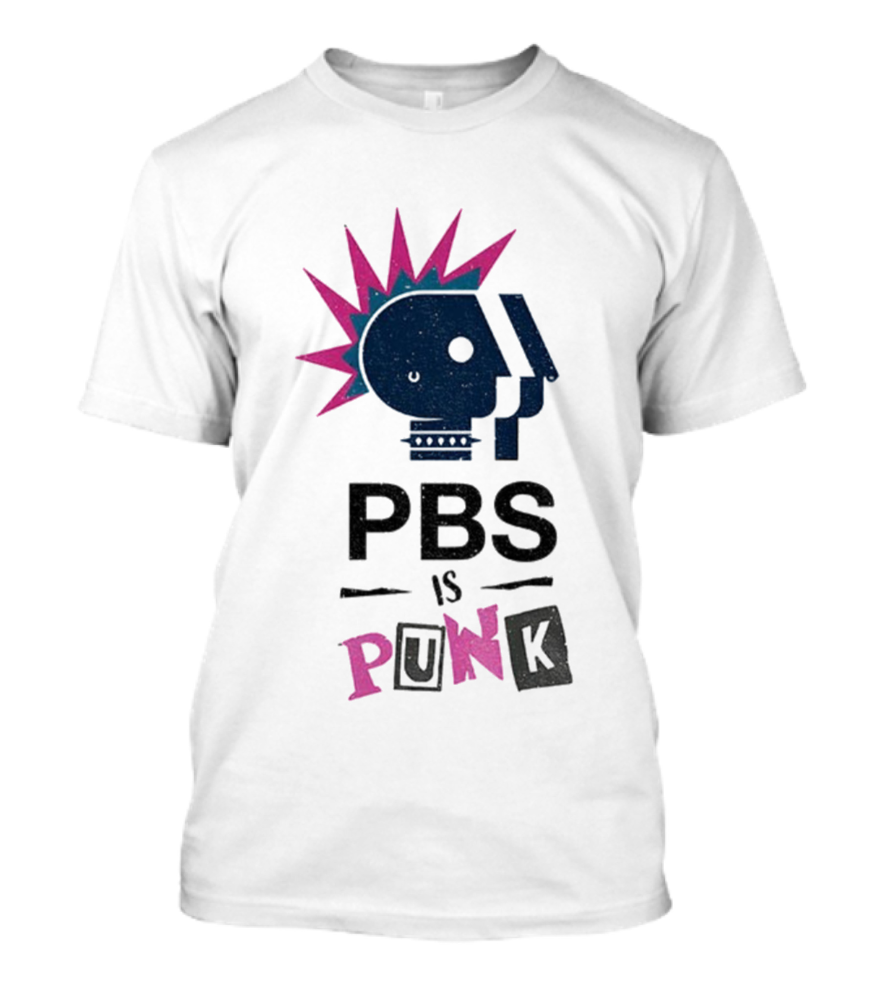 PBS Is Punk Public Broadcasting Defender Funny Parody T-Shirt