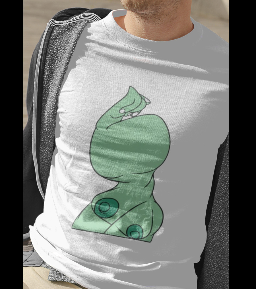 Bicep Flexing Cartoon Figure With Green Color Theme Pasadena T-Shirt