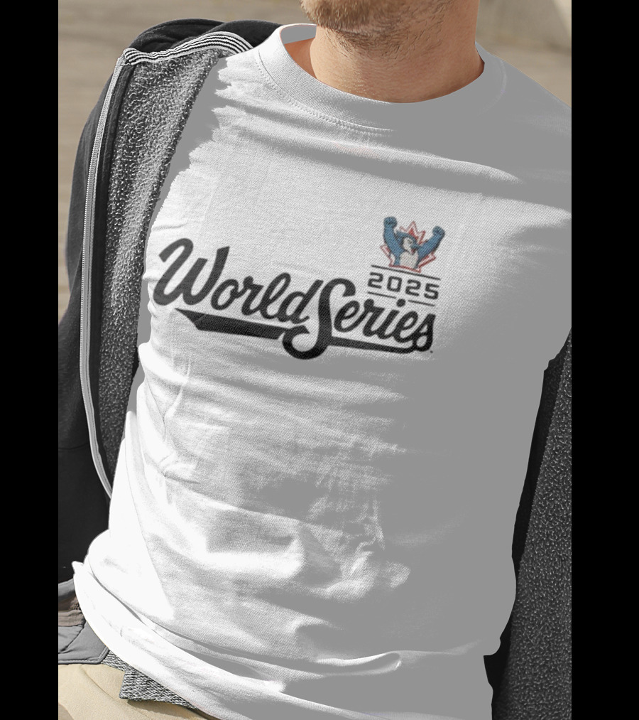Blue Jays World Series 2025 Fist Pumping Mascot Logo T-Shirt