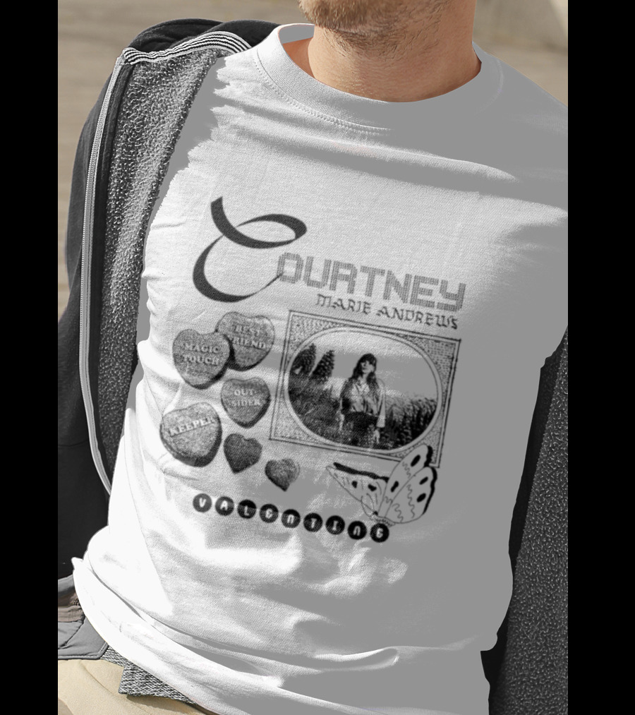 Courtney Marie Andrews Sweetheart Candy Hearts Valentine's Day T-Shirt