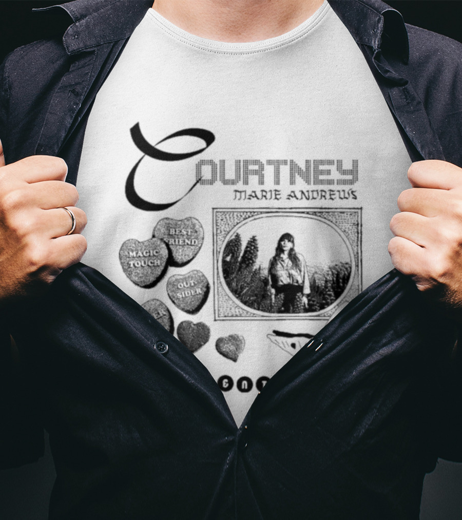 Courtney Marie Andrews Sweetheart Candy Hearts Valentine's Day T-Shirt