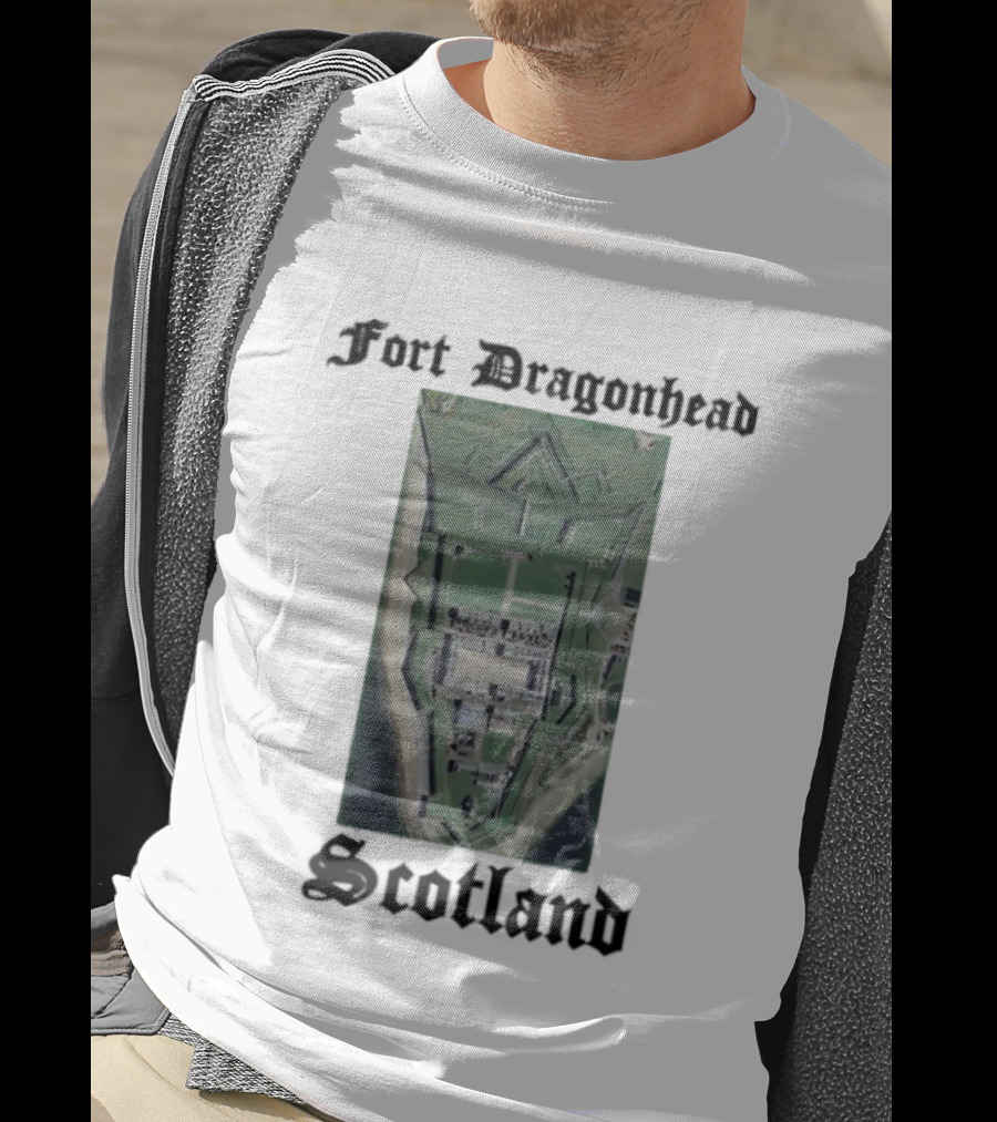 Fort Dragon Head Scotland Arial View T-Shirt