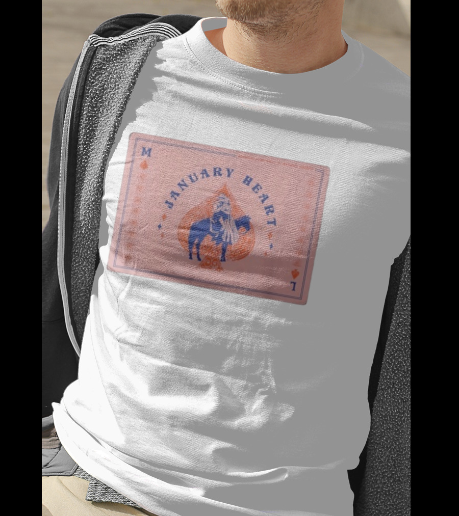 January Heart Postcards From Texas Miranda Lambert Playing Card Design T-Shirt