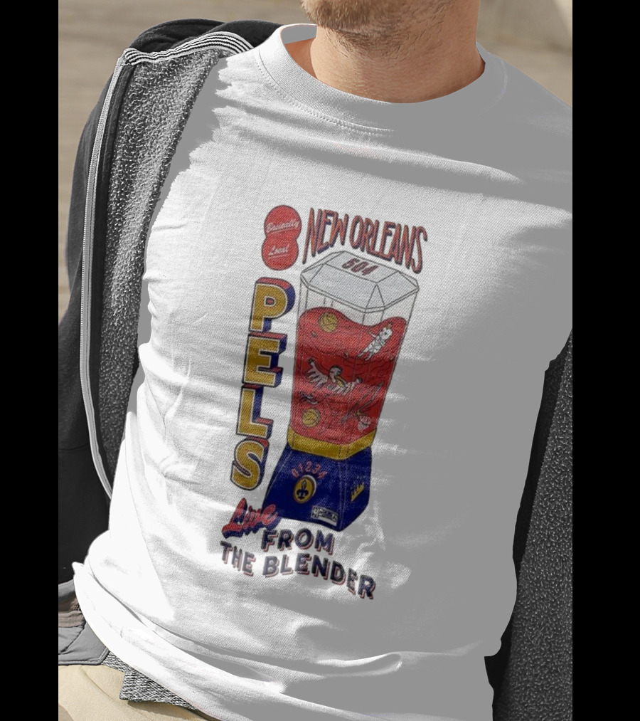 New Orleans Pels 504 Live From The Blender Basketball Basically Local T-Shirt