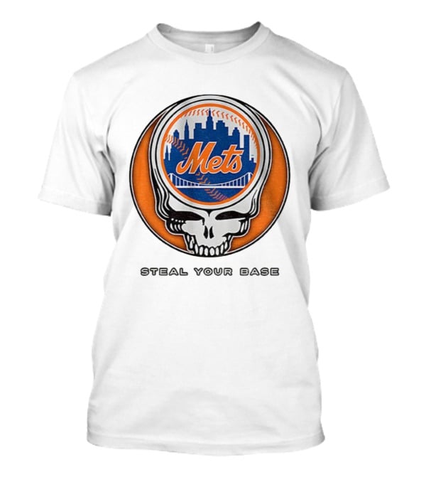 New York Mets Grateful Dead Steal Your Base MLB Skull T-Shirt