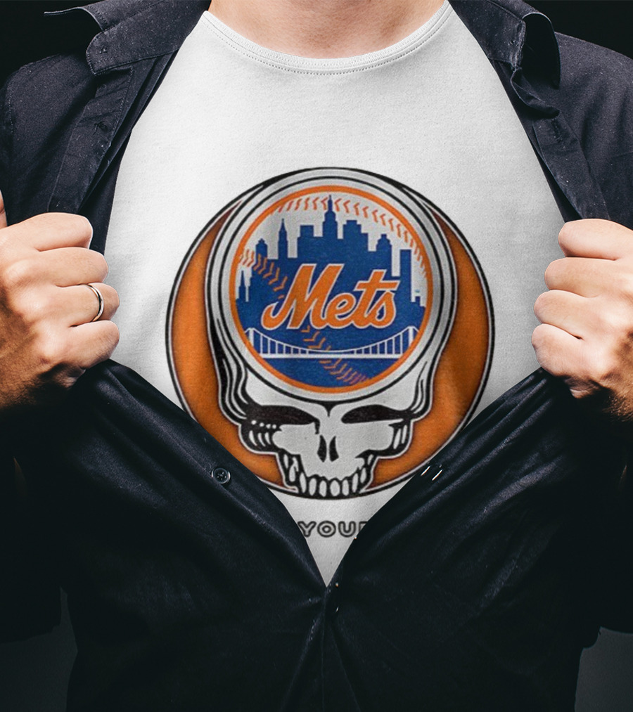 New York Mets Grateful Dead Steal Your Base MLB Skull T-Shirt