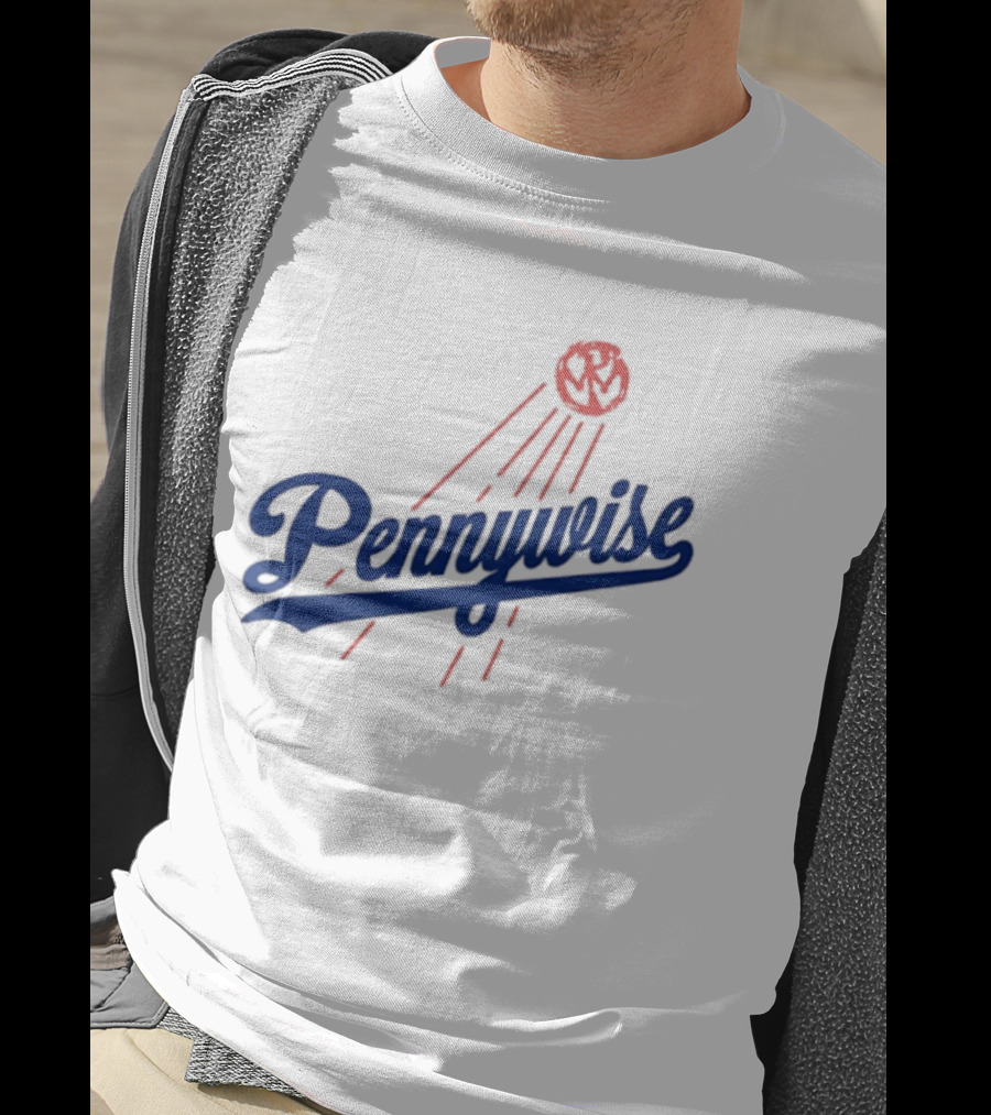 Pennywise Los Angeles Dodgers Collaboration Baseball Balloon T-Shirt