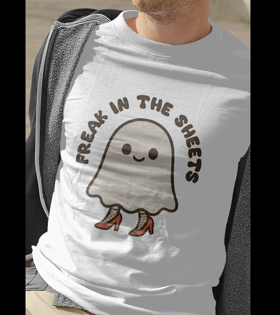 Freak In The Sheets Ghost With Fishnets And Heels T-Shirt