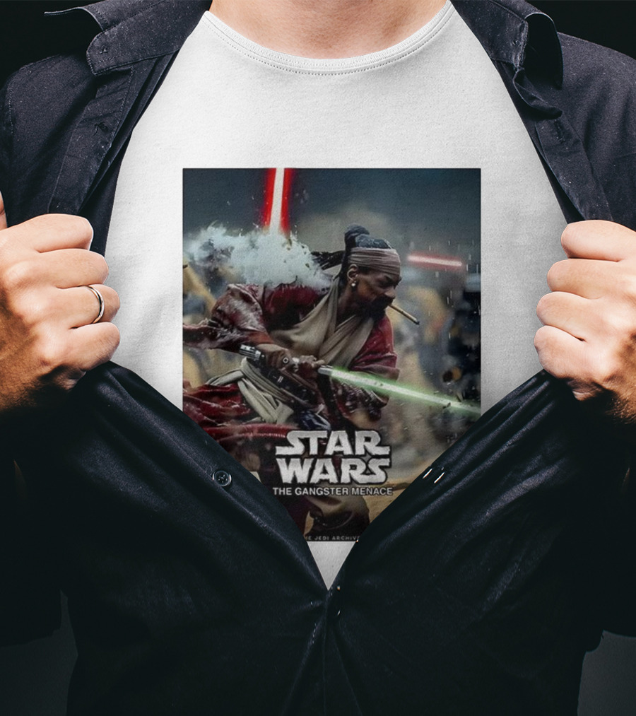 Star Wars The Gangster Menace Snoop Jedi Parody Disney T-Shirt