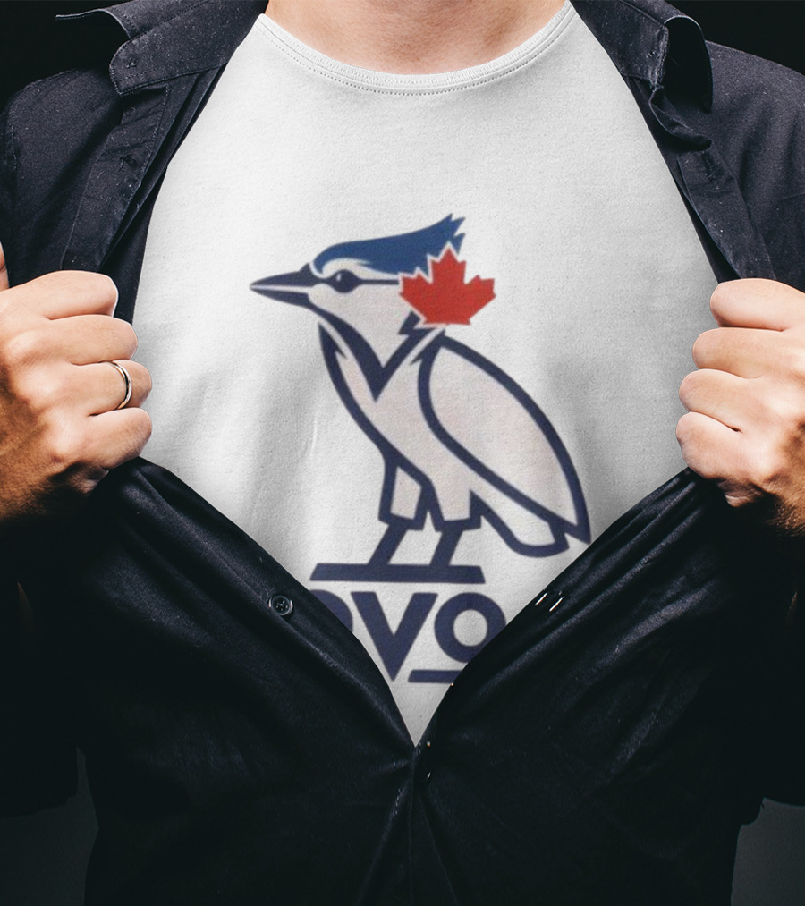Toronto Blue Jays OVO Owl Maple Leaf Emblem T-Shirt