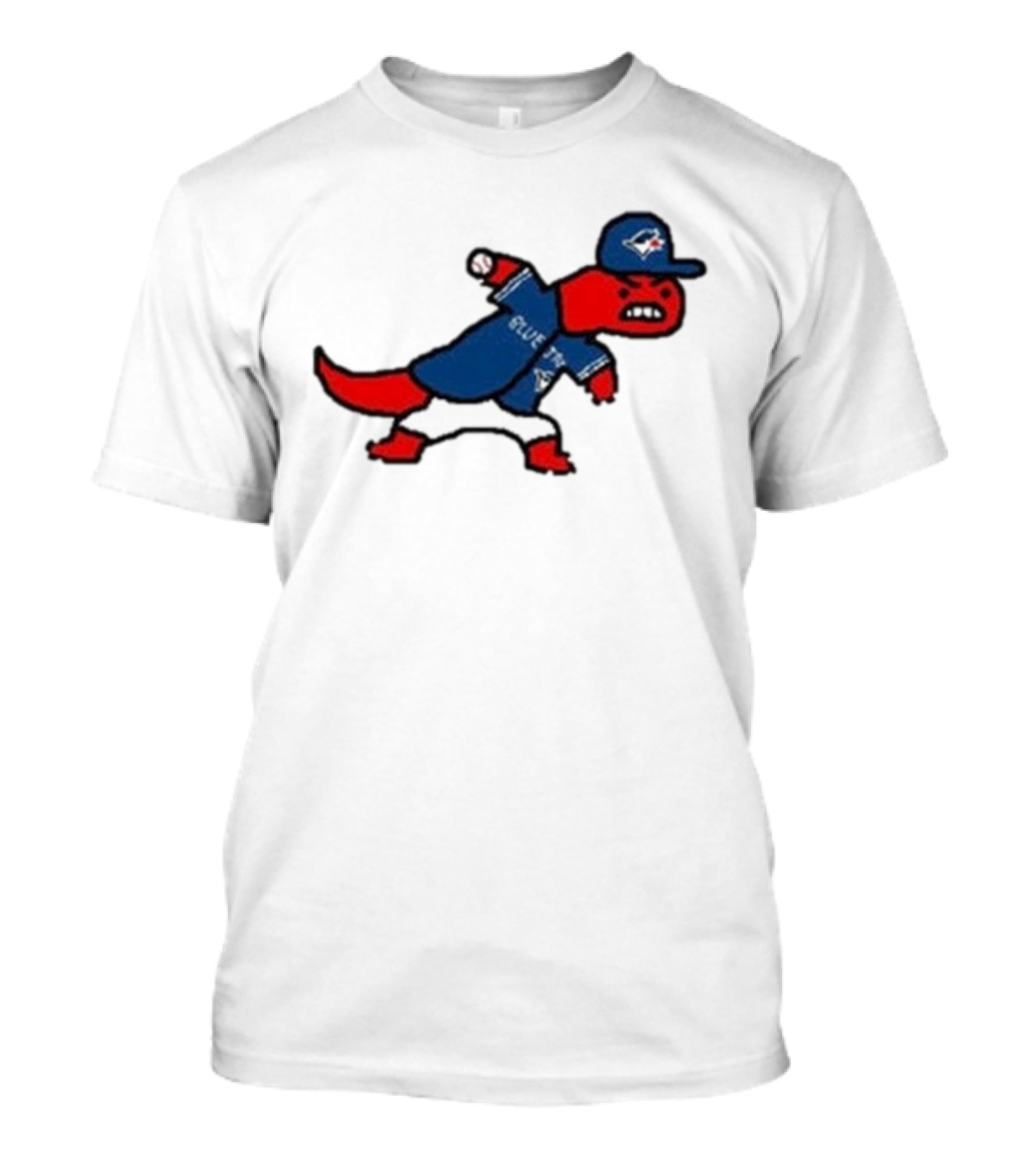 Toronto Raptors Blue Jays Crossover 2025 Mascot Baseball Throw T-Shirt