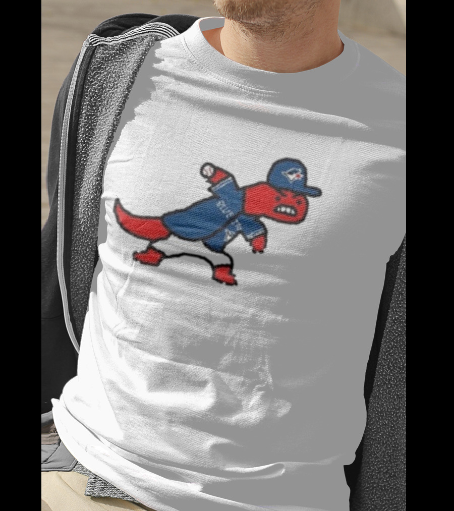 Toronto Raptors Blue Jays Crossover 2025 Mascot Baseball Throw T-Shirt
