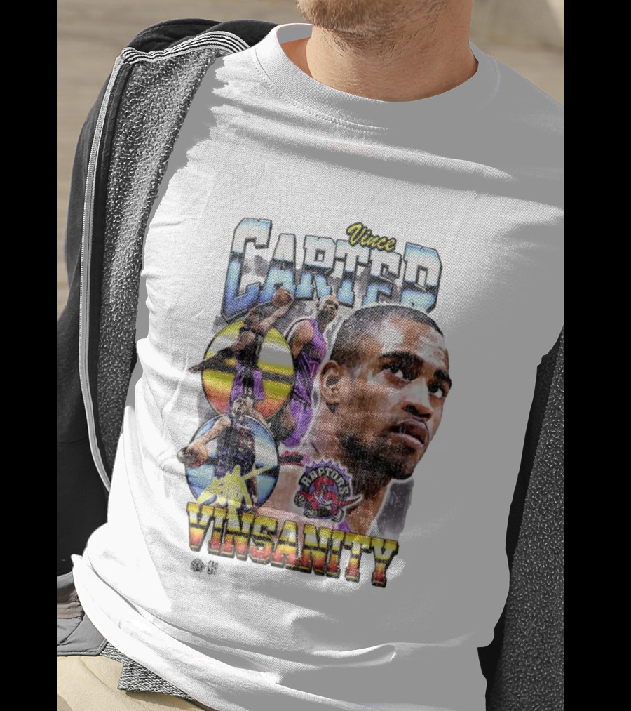 Vince Carter Vinsanity Raptors NBA Vintage Collage T-Shirt