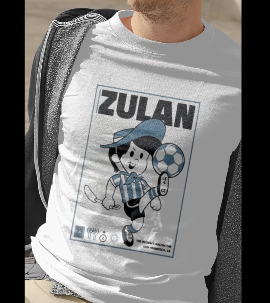 Zulan The Regency Ballroom San Francisco Oct 23 2025 Soccer Theme T-Shirt