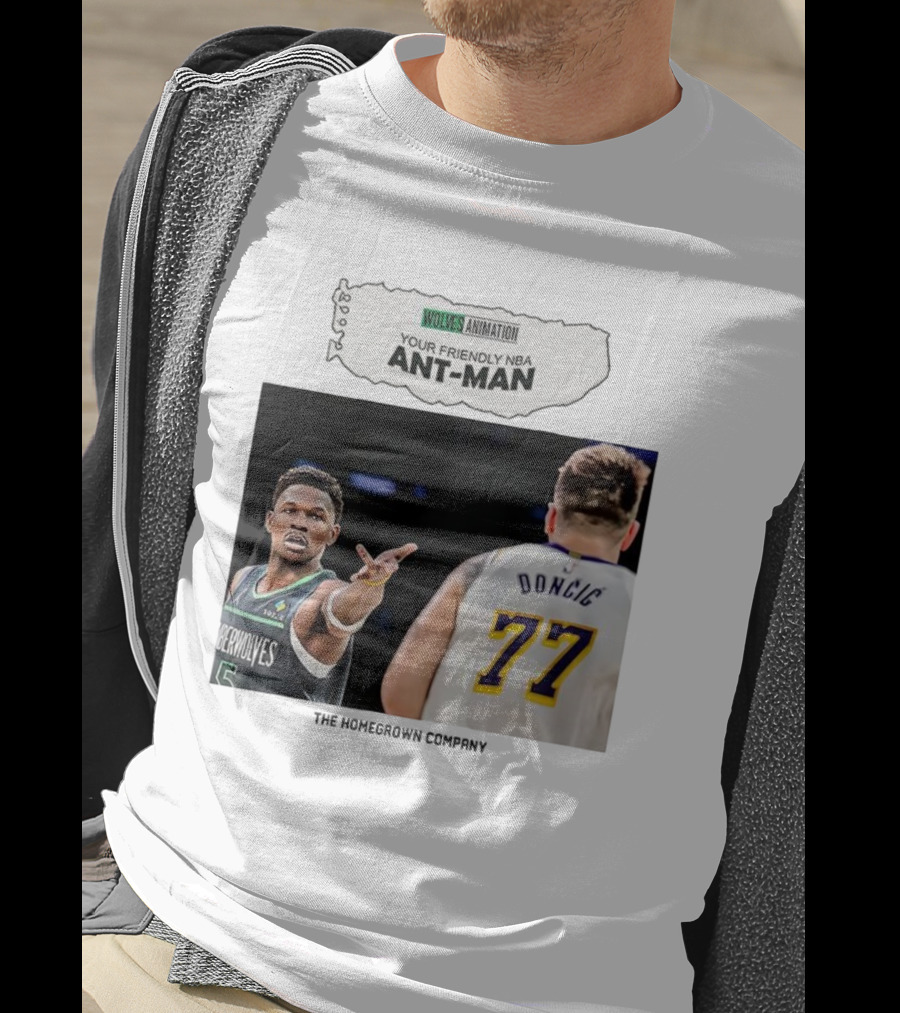 Wolves Animation Your Friendly NBA Ant-Man Dončić 77 T-Shirt