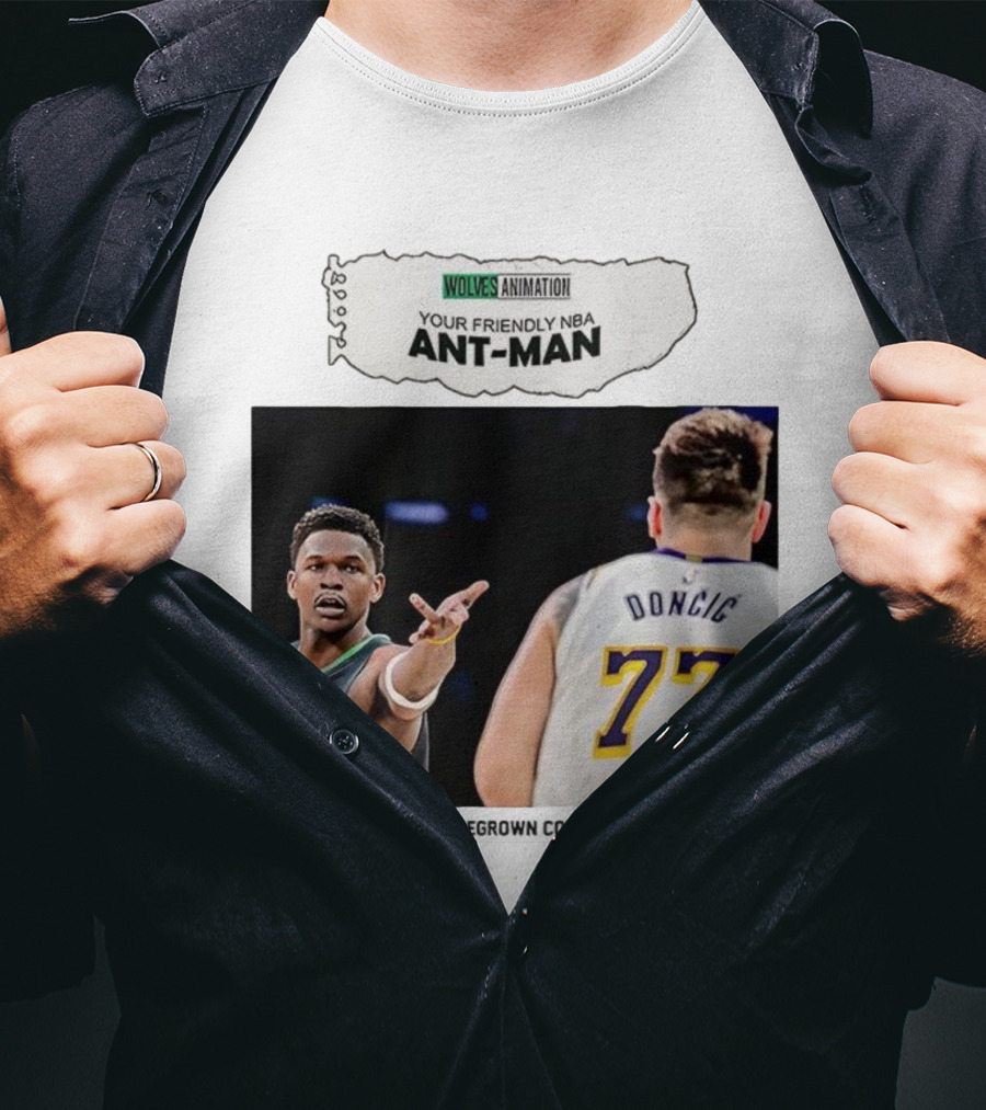 Wolves Animation Your Friendly NBA Ant-Man Dončić 77 T-Shirt