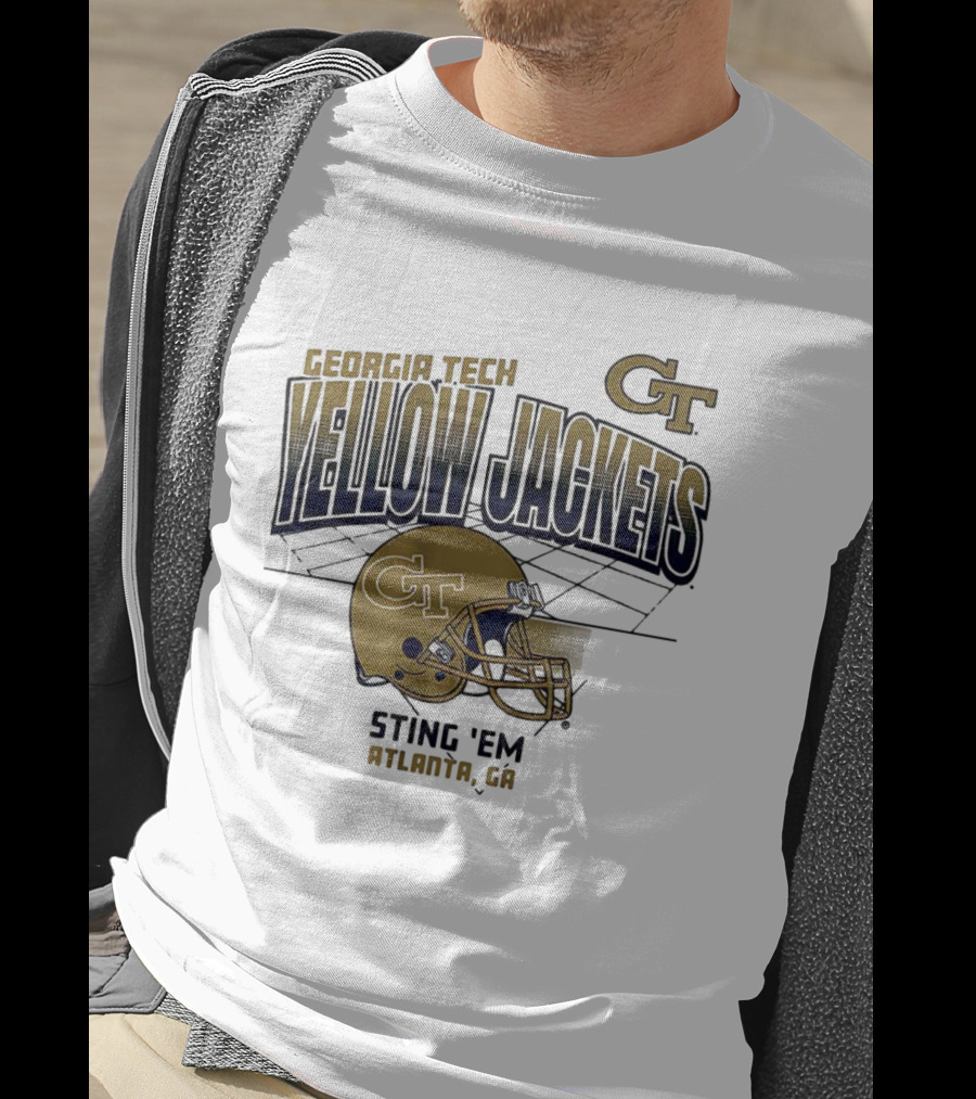 Georgia Tech Yellow Jackets GT Helmet Sting 'Em Atlanta GA T-Shirt