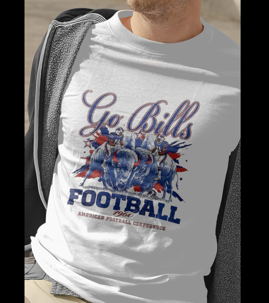 Go Bills Football Buffalo 1960 American Football Conference Vintage Athletes T-Shirt