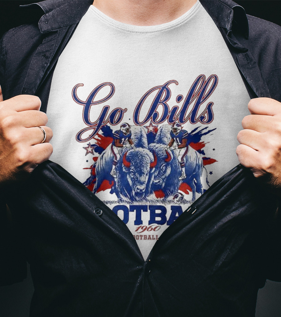 Go Bills Football Buffalo 1960 American Football Conference Vintage Athletes T-Shirt