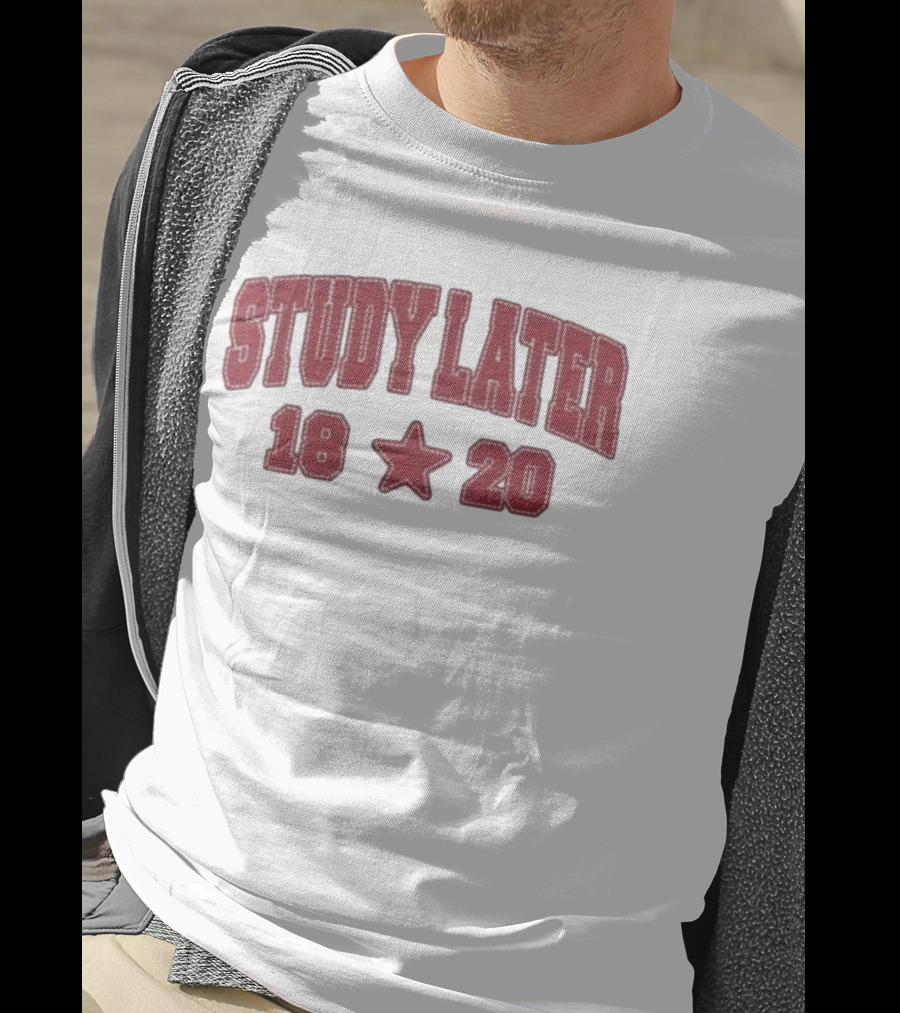 Indiana Hoosiers Study Later Star 18 20 T-Shirt