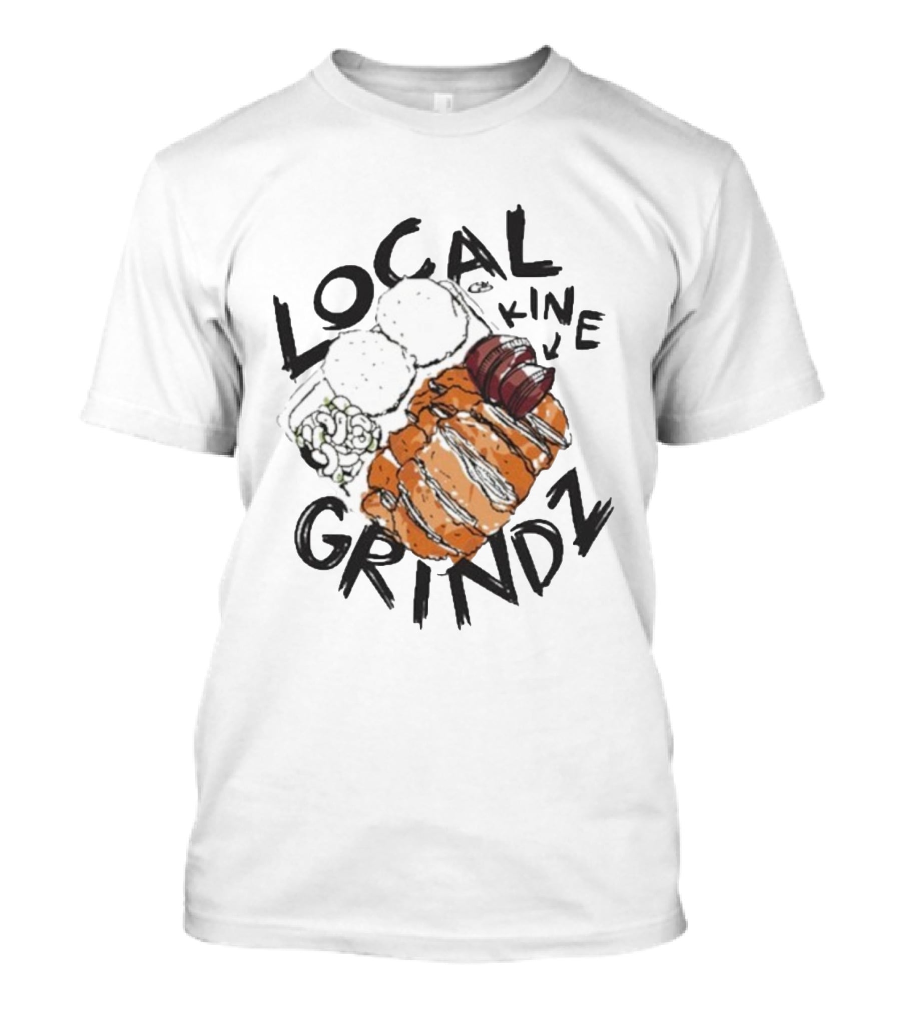 Local Kine Grindz Iconic Hawaiian Plate Lunch T-Shirt