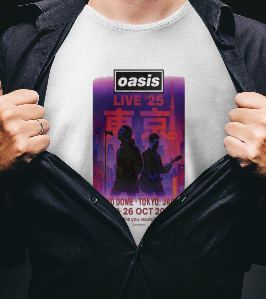 Oasis Live 2025 Tokyo Concert At Tokyo Dome October 25-26 Japan T-Shirt