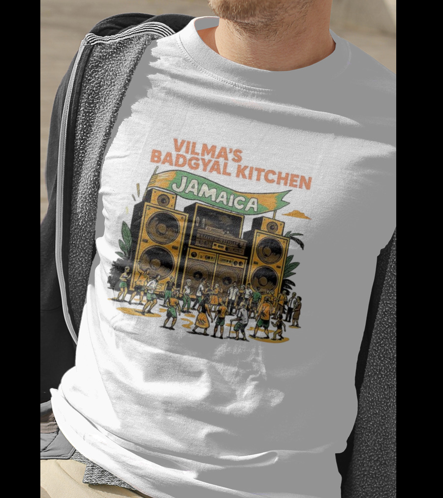 Vilma’s Badgyal Kitchen Jamaica Sound System Reggae Dance Party Vibes T-Shirt