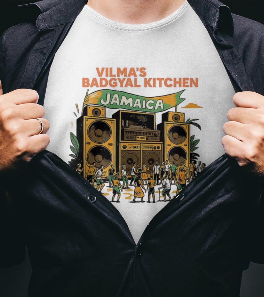 Vilma’s Badgyal Kitchen Jamaica Sound System Reggae Dance Party Vibes T-Shirt