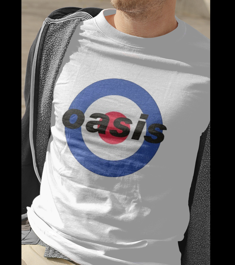 Oasis Mod Roundel Brit Pop Icon Style T-Shirt
